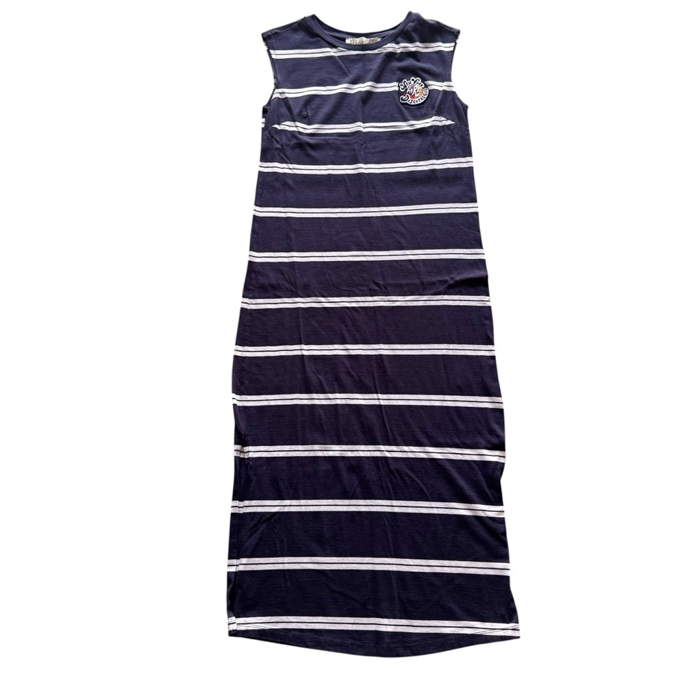 Etre Cecile Navy Cotton Striped Maxi Dress, Sleeveless Dress, Size XS, Like New